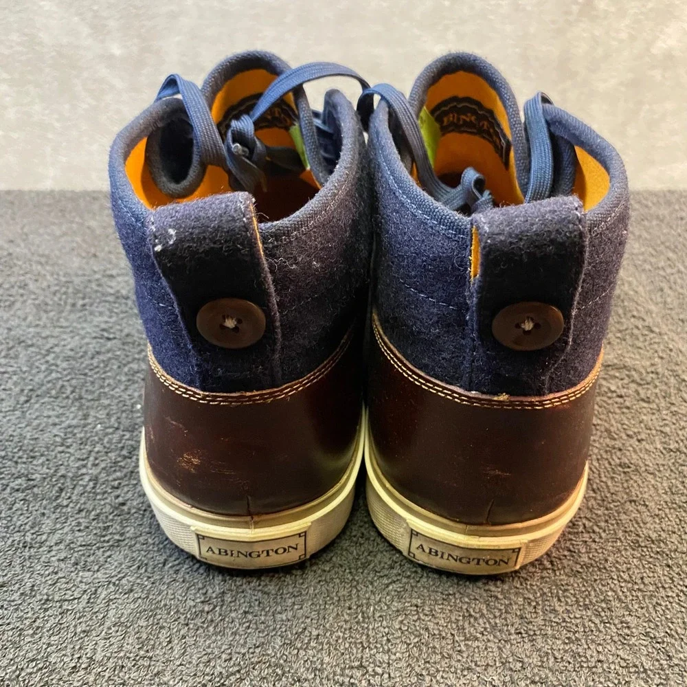 Timberland Chukka Boots Mens 12M Woolrich Navy Leather Abington EUC